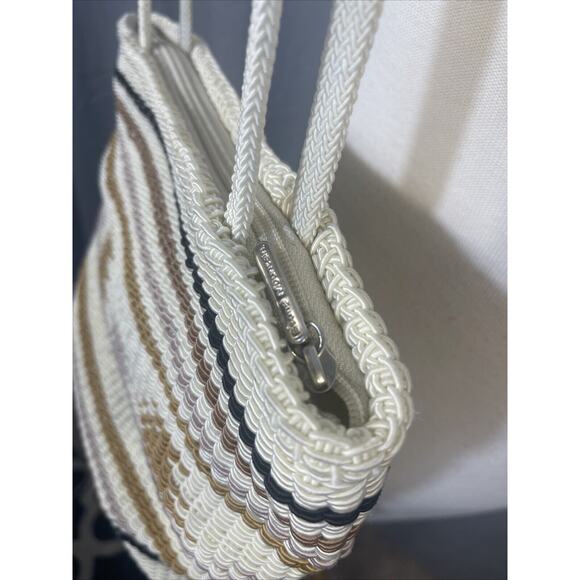 Stone Mountain Shoulder Bag Purse Blk/Tan/Cream/Pink Texture Nylon Western - Picture 4 of 10